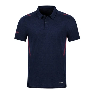 Abbildung von JAKO Herren Poloshirt Challenge, Marine Meliert/Maroon, L
