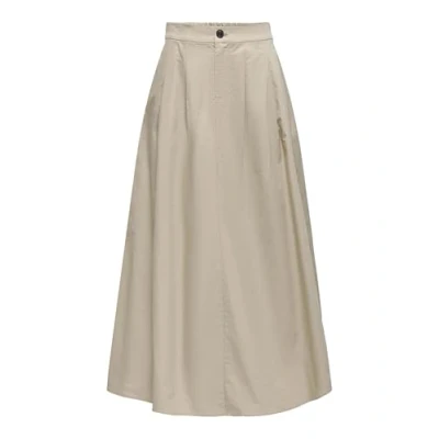 Abbildung von ONLY Onlzora LONG Pleat Skirt Faltenrock, Damen, Größe: XS, Oxford tan