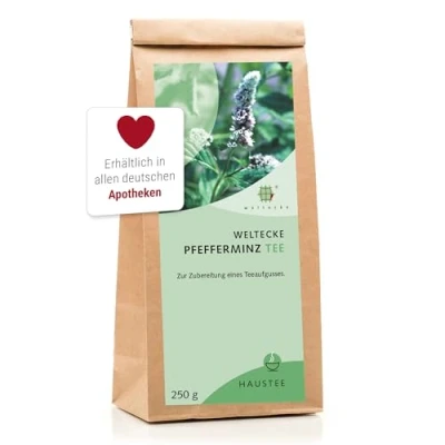 Abbildung von Weltecke Pfefferminz Tee lose 250 g Arzneibuch Qualität in Deutschland kontrolliert &amp; frisch abgefüllt Pfefferminze getrocknet geschnitten Entspannungstee ohne künstliche Aromen Zucker