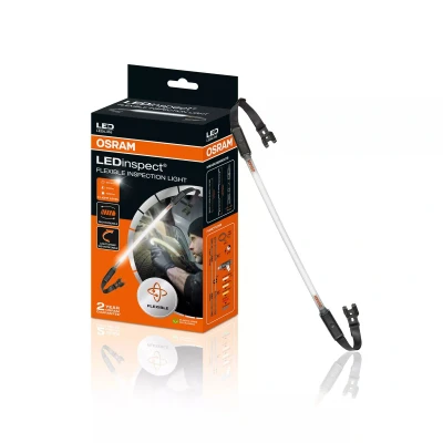 Abbildung von OSRAM LEDinspect FLEXIBLE INSPECTION LIGHT, wiederaufladbare LED Inspektionsleuchte, 6000K, Helligkeit bis zu 1000lm, abnehmbare elastische Bänder