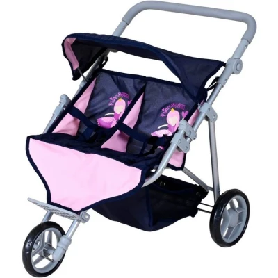 Abbildung von Knorrtoys® Puppen Zwillingsbuggy Duo princess blue