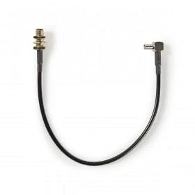 Abbildung von NEDIS Antennenkabel SMA Buchse TS9 Vergoldet 50 Ohm Einzeln geschirmt 0.20 m rund PVC Schwarz Plastikbeutel