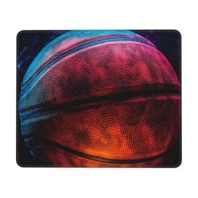 Abbildung von Basketball Sport Mauspad mit rutschfester Gummiunterseite, personalisiertes Gaming Mauspad, wasserdichtes Bürocomputer für Schreibtisch, Laptop