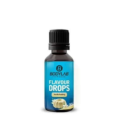 Abbildung von Bodylab24 Flavour Drops 30ml Vanillepudding, Kalorienfreie, Zuckerfreie &amp; Fettfreie Aroma Tropfen, Flavdrops zum Süßen von Lebensmitteln, Kaffee Sirup, Geschmackstropfen ohne Künstliche Farbstoffe