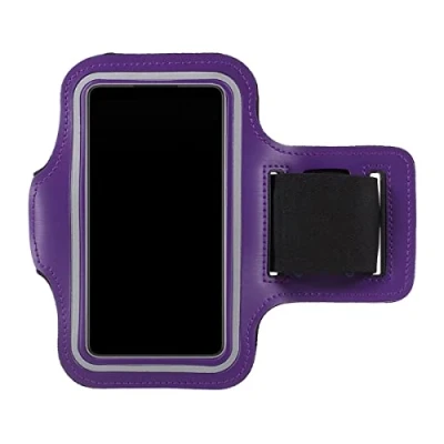 Abbildung von CoverKingz Universal Sportarmband Handy Tasche für alle Smartphones von 4,5 5,85 Zoll Armtasche mit Schlüsselfach Laufarmband Joggen Sport Handyhülle Lila