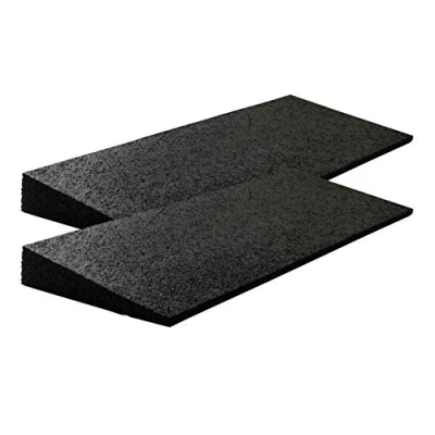 Abbildung von Bordsteinrampe Gummi LxBxH: 500x200x43 mm Set = 2 Stück schwarz (Rampe Gummikeil Rollstuhlrampe Auffahrrampe Auffahrkeil Auffahrhilfe Türschwellenrampe, Autorampe)