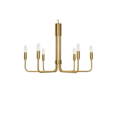 Abbildung von Lindby Kronleuchter Elanova, messing, 6 flg., Ø 70 cm, E14