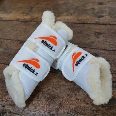 Abbildung von eQuick Beinschutz eTraining Front Fluffy Weiß