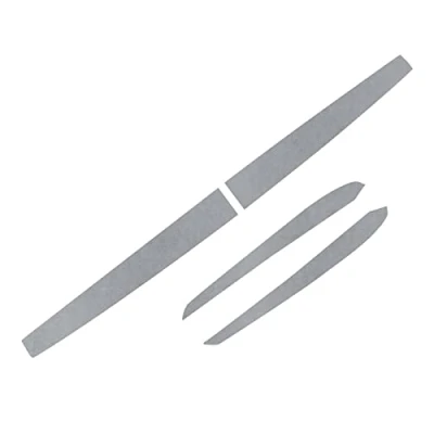 Abbildung von Alfanxi Armaturenbrett Abdeckung und innere Vordertürverkleidung für Armlehnen, Alcantara ABS Material, kompatibel mit Tesla Modell Y/3 (4978grau)