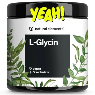 Abbildung von L Glycin Pulver 500g (11 Monate Reichweite) geschmacksneutral vegan, optimal dosiert, ohne Zusätze in Deutschland produziert &amp; laborgeprüft 500 g