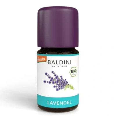 Abbildung von Baldini Bio Lavendelöl 5ml 100% Naturreines Ätherisches Öl Lebensmittelqualität Vegan für Speisen, Getränke &amp; Aroma Diffuser aus Italien