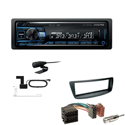 Abbildung von Alpine UTE 204DAB 1 DIN Autoradio DAB+ Bluetooth USB AUX IN passend für Citroen C1 2005 2010 schwarz