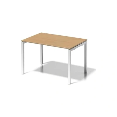 Abbildung von BISLEY Cito Schreibtisch, 740 mm höhenfixes U Gestell, Metall, Bc396 Dekor Buche, Gestell Verkehrsweiß, 80 x 120 85 cm