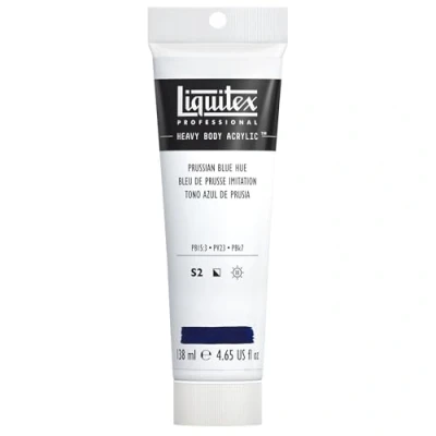 Abbildung von Liquitex 4417320 Professional Heavy Body Acrylfarbe in Künstlerqualität mit ausgezeichneter Lichtechtheit buttriger Konsistenz, 138ml Tube Preussischblau Farbton