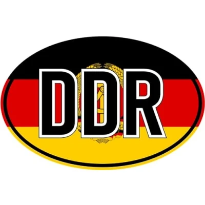 Abbildung von Dykgraaf DDR Aufkleber Schwarz Rot Gold Länderkennzeichen Deutschland Sticker Auto Motorrad LKW Boot Anhänger Ostdeutschland Ossi Ostalgie