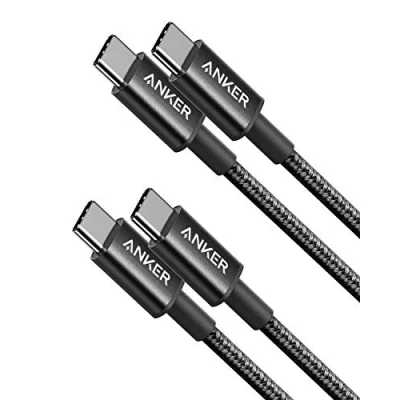 Abbildung von Anker New Nylon USB C auf Kabel, 60W Kabel Doppelpack, 1m lang für iPhone 16/15 Serie, MacBook Pro/Air, iPad Galaxy S24, Pixel, Switch und Ladegeräte (Silber)