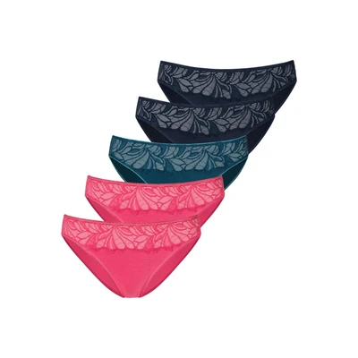 Abbildung von Lascana Bikinihose, Damen, Größe: 32/34, Pink + navy petrol