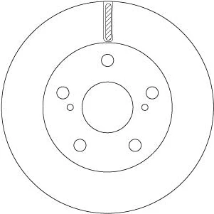 Abbildung von TRW DF6782S Bremsscheibe 257 28 5 114,3 Belüftet lackiert TOYOTA: HILUX 3 Pick up
