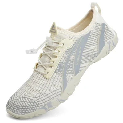 Abbildung von IceUnicorn Strandschuhe Badeschuhe Damen Herren Schwimmschuhe Aquaschuhe Sommer Schnell Trocknend Surfschuhe(934Beige,40EU)