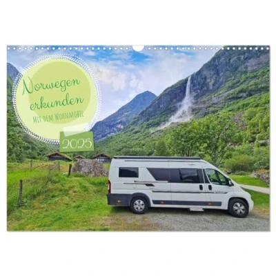 Abbildung von Norwegen erkunden mit dem Wohnmobil (Wandkalender 2025 DIN A3 quer), CALVENDO Monatskalender