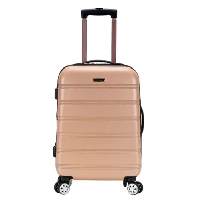 Abbildung von Rockland Melbourne Hardside Erweiterbares Spinnrad Gepäck, Champagner, Carry On 20&quot;, Gepäck