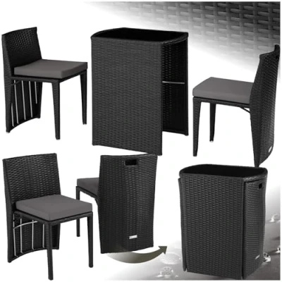 Abbildung von tectake Sitzgruppe Hamburg, (Set, 3 tlg), Tisch und Stuhl Set