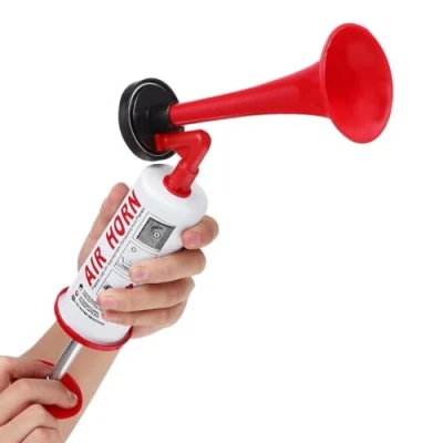 Abbildung von POFET Handpumpen Lufthorn Trompete Lautes und effektives Bootssignal Warnhorn,Druckluftfanfare Luftdruckfanfare Sicherheit Fanfare Gashupe Hupe Tröte Gashorn Stadion Air Horn
