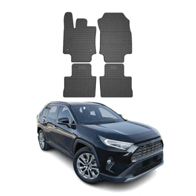 Abbildung von OMAC Gummi Fußmatten kompatibel mit Toyota RAV4 2019 2024 Automatten Schwarz 4tlg