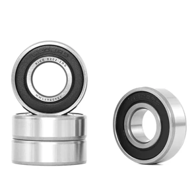 Abbildung von XiKe 4 Stk. 6202 2RS Kugellager, 15mm x 35mm 11mm, Rillenkugellager mit Dichtungen, geeignet für DIY, Drehbank, 3D Drucker, Motoren, Generatoren und Gartengeräte usw.