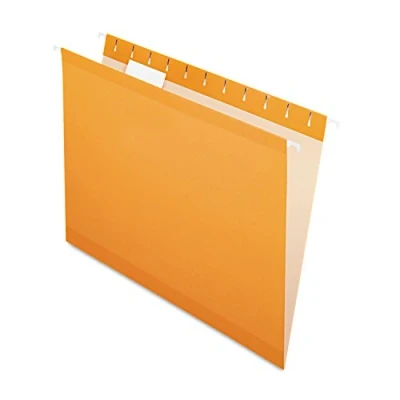 Abbildung von Pendaflex Hängeregistraturen, verstärkt, Briefgröße, orange, 1/5 Schliff, 25/BX (4152 ORA)