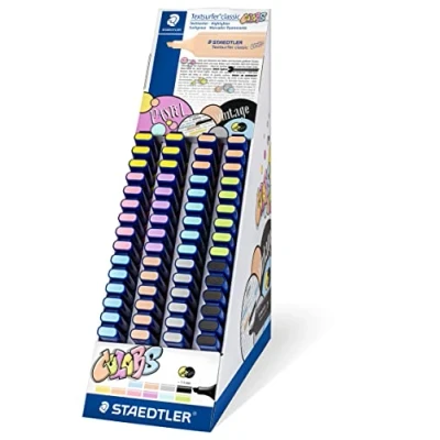 Abbildung von STAEDTLER Textmarker Textsurfer Classic, Pastell und Vintage Farben, hohe Qualität Made in Germany, mit großem Tintenspeicher für extra lange Markierleistung, 60 St 10 364 CCA60