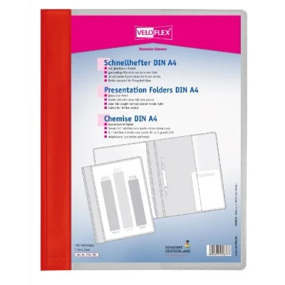 Abbildung von VELOFLEX Schnellhefter DIN A4 überbreit PVC hellrot
