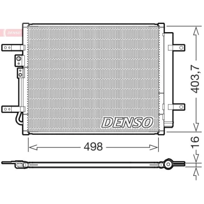 Abbildung von Kondensator, Klimaanlage DENSO DCN41025