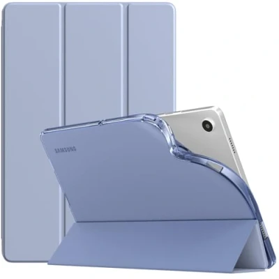 Abbildung von TiMOVO Hülle für Samsung Galaxy Tab A9+/A9 Plus 11&quot; 2023 SM X210/X216/X218, Dünn Weich TPU Schutzhülle mit Transluzent Matt Rückseite A9+ Tablet, Auto Schlaf/Aufwach, Violett