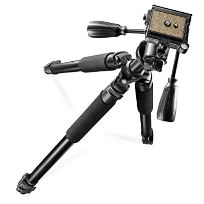 Abbildung von Walimex Pro FT 665T Stativ (mit 3D Neiger, Extrem Stabil, max. Belastbarkeit: 12kg. Neiger 6kg, 3 Beinsegmente, Stativbeindurchmesser 32, 28, 24mm, Schaumstoffgriffe, Libelle und Kompaß, inkl. großer Tasche, 198 cm)
