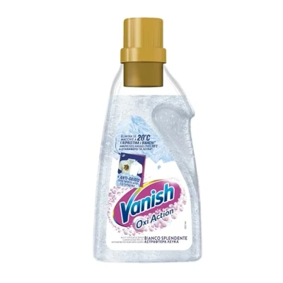 Abbildung von Vanish Oxi Action Multipower Gel, glänzend, Weiß, Fleckenentferner für weiße Kleidung, 1 Pack mit 750 ml Wäscheentferner, Additiv Waschmaschine, ohne Bleichen