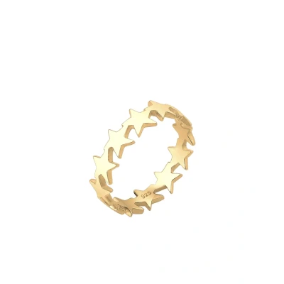 Abbildung von Elli STAR Design Astro Ring goldcoloured, Damen, Größe: 54, Gold coloured