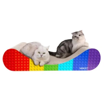 Abbildung von Heikoeco Kratzbrett Extra groß Kratzbretter Katze, XXL Kratzpappe, Langlebige Pappe, (XXL 60 x 42 14 cm), Betten, Decken &amp; Möbel für Katzen, Katzen Kratzbrett, Kratzpappe