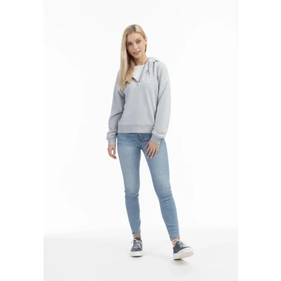 Abbildung von DREIMASTER Maritim Women&#039;s Hoodie L / Hellgrau Melange 70% Baumwolle 30% Polyester