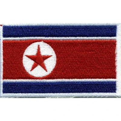 Abbildung von Aufnäher Nord Korea Fahne 21641 Gr. ca. 8 x 5 cm