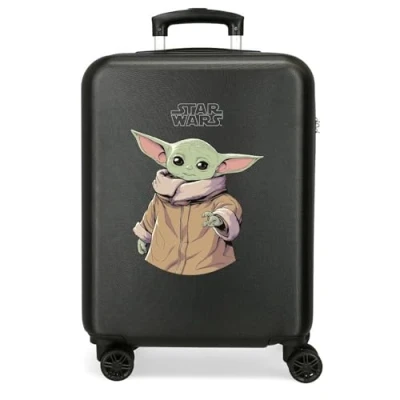 Abbildung von Star wars Grogu Maleta de Cabina Negro 40x55x20 cms Rígida ABS Cierre TSA Integrado 38,4L 2,82 kgs 4 Ruedas Dobles Equipaje Mano