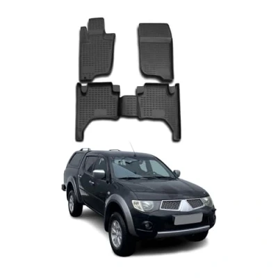Abbildung von OMAC 4903444 Fußmattensatz Gummi, TPE (thermoplastischer Elastomer) 4 schwarz MITSUBISHI: L200 / Triton V Pickup