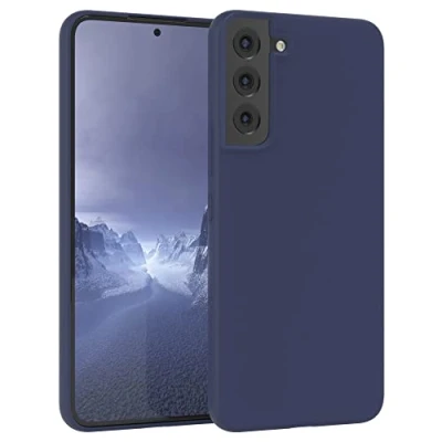 Abbildung von EAZY CASE Premium Silikon Handyhülle kompatibel mit Samsung Galaxy S22 Plus 5G, Slimcover Kameraschutz und Innenfutter, Silikonhülle, Schutzhülle, Bumper, Handy Case, Hülle, Softcase, Nacht Blau