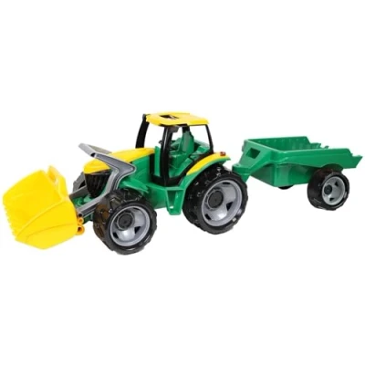 Abbildung von GIGA TRUCKS Traktor mit Schaufel und Anhänger, Schaukarton