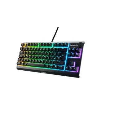 Abbildung von SteelSeries Apex 3 TKL RGB Gaming Tastatur Kompakter Tenkeyless Formfaktor 8 Zonen Beleuchtung Englisch (QWERTY) Layout