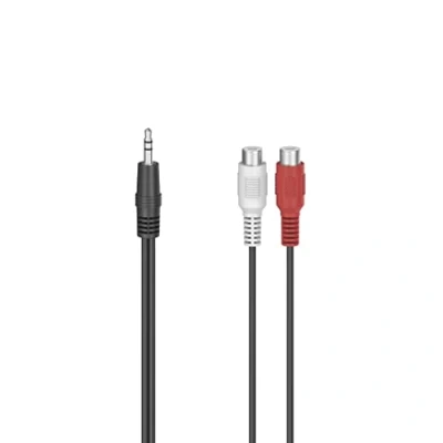 Abbildung von Hama Audio Adapter, 2x Cinch Kupplung 3,5 mm Klinken Stecker Adapter Klinke zu Cinch, 10 cm