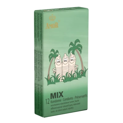 Abbildung von «Mix» stimulierende Kondome mit verschiedenen Texturen (12 Kondome) 12 St