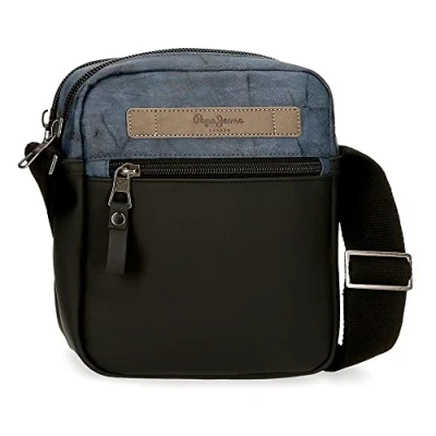 Abbildung von Pepe Jeans Ocean Umhängetasche Zwei Fächer Blau 17x22x7,5 cm Polyester mit Details aus Kunstleder