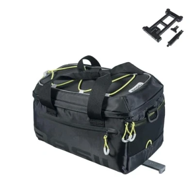 Abbildung von Basil Miles Trunkbag MIK 7L, Schwarz/Lime, Wasserdicht, Inkl. abschließbarem System, Ideal für Pendeln und Touren