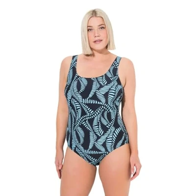 Abbildung von Ulla Popken Climbing VINE Badeanzug, Damen, Größe: 50/52, Black